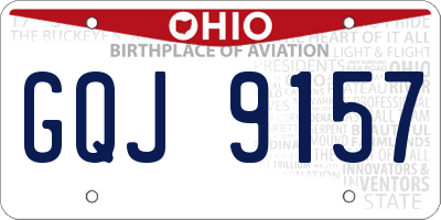 OH license plate GQJ9157