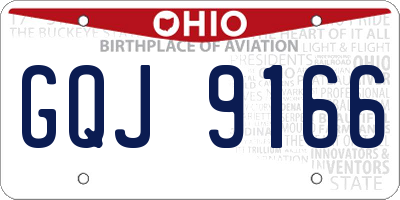 OH license plate GQJ9166