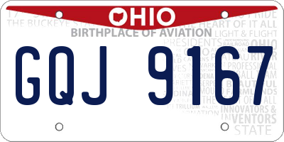 OH license plate GQJ9167