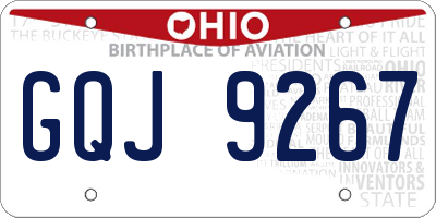 OH license plate GQJ9267