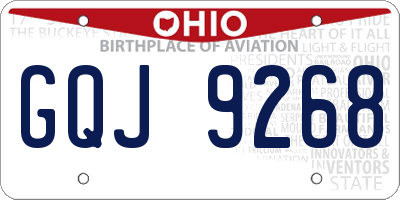 OH license plate GQJ9268