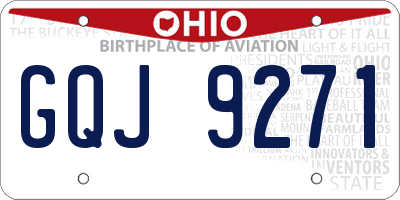 OH license plate GQJ9271