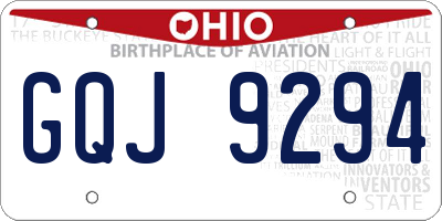 OH license plate GQJ9294