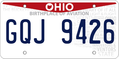 OH license plate GQJ9426