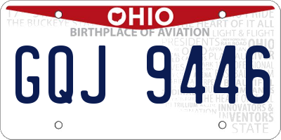 OH license plate GQJ9446