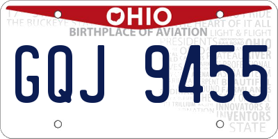 OH license plate GQJ9455