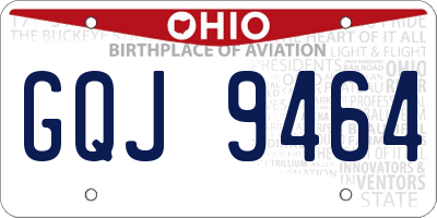 OH license plate GQJ9464