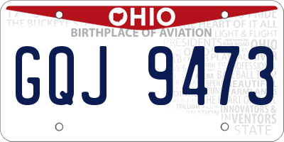 OH license plate GQJ9473