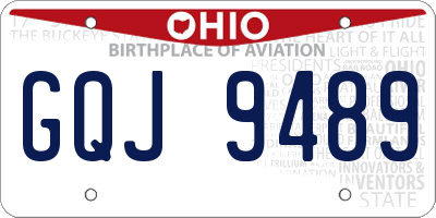 OH license plate GQJ9489