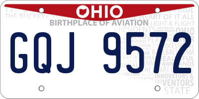 OH license plate GQJ9572