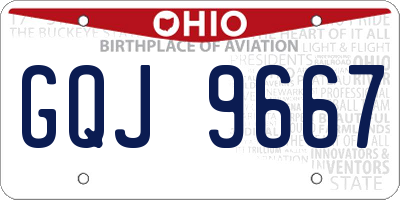 OH license plate GQJ9667