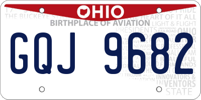 OH license plate GQJ9682