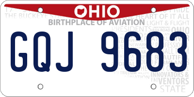 OH license plate GQJ9683