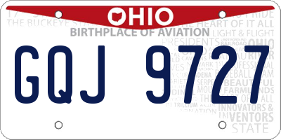OH license plate GQJ9727