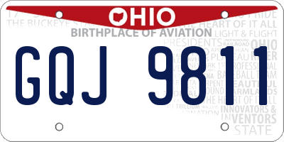 OH license plate GQJ9811