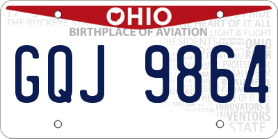 OH license plate GQJ9864
