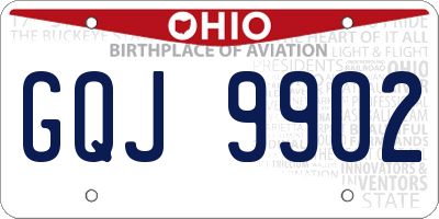 OH license plate GQJ9902