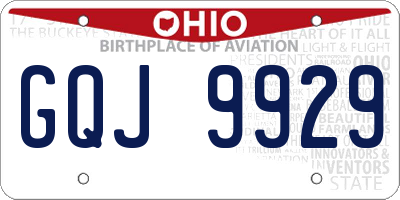 OH license plate GQJ9929