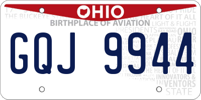 OH license plate GQJ9944