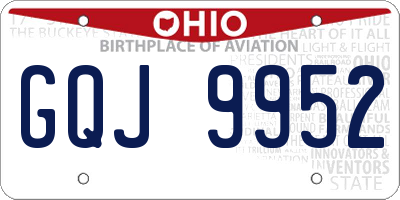 OH license plate GQJ9952