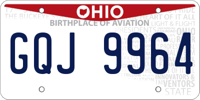 OH license plate GQJ9964