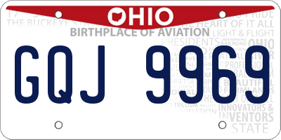 OH license plate GQJ9969