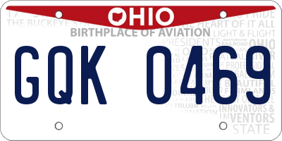 OH license plate GQK0469