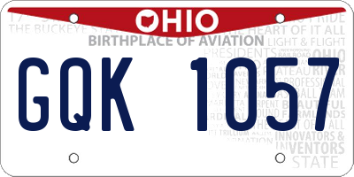 OH license plate GQK1057