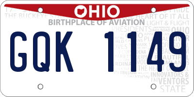 OH license plate GQK1149