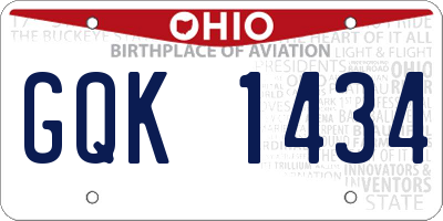 OH license plate GQK1434