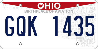 OH license plate GQK1435