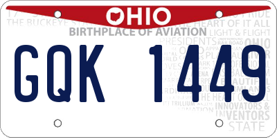 OH license plate GQK1449