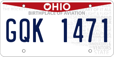 OH license plate GQK1471
