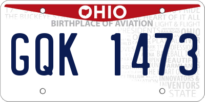 OH license plate GQK1473