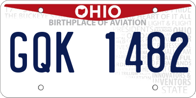 OH license plate GQK1482