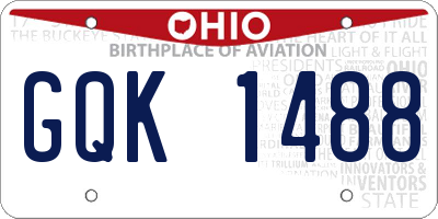 OH license plate GQK1488