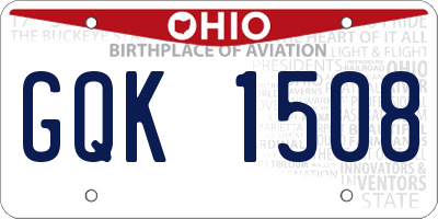 OH license plate GQK1508
