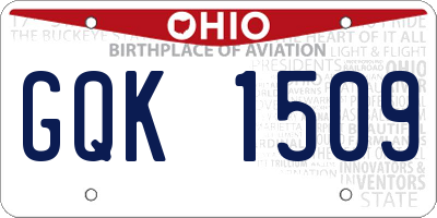 OH license plate GQK1509