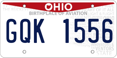 OH license plate GQK1556