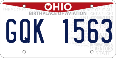 OH license plate GQK1563