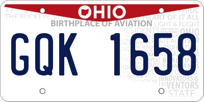 OH license plate GQK1658