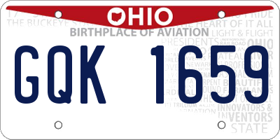 OH license plate GQK1659