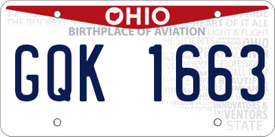 OH license plate GQK1663