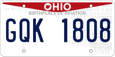 OH license plate GQK1808