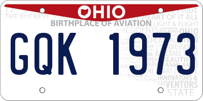 OH license plate GQK1973