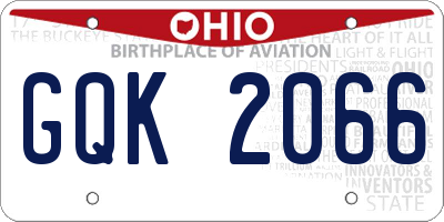 OH license plate GQK2066