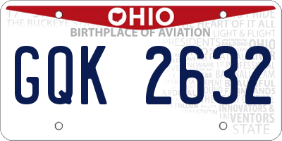OH license plate GQK2632