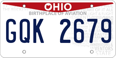 OH license plate GQK2679