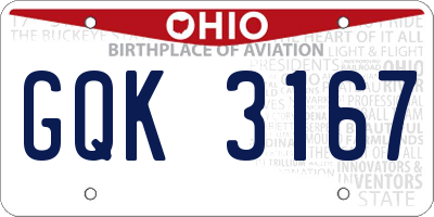 OH license plate GQK3167