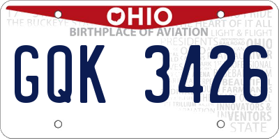 OH license plate GQK3426
